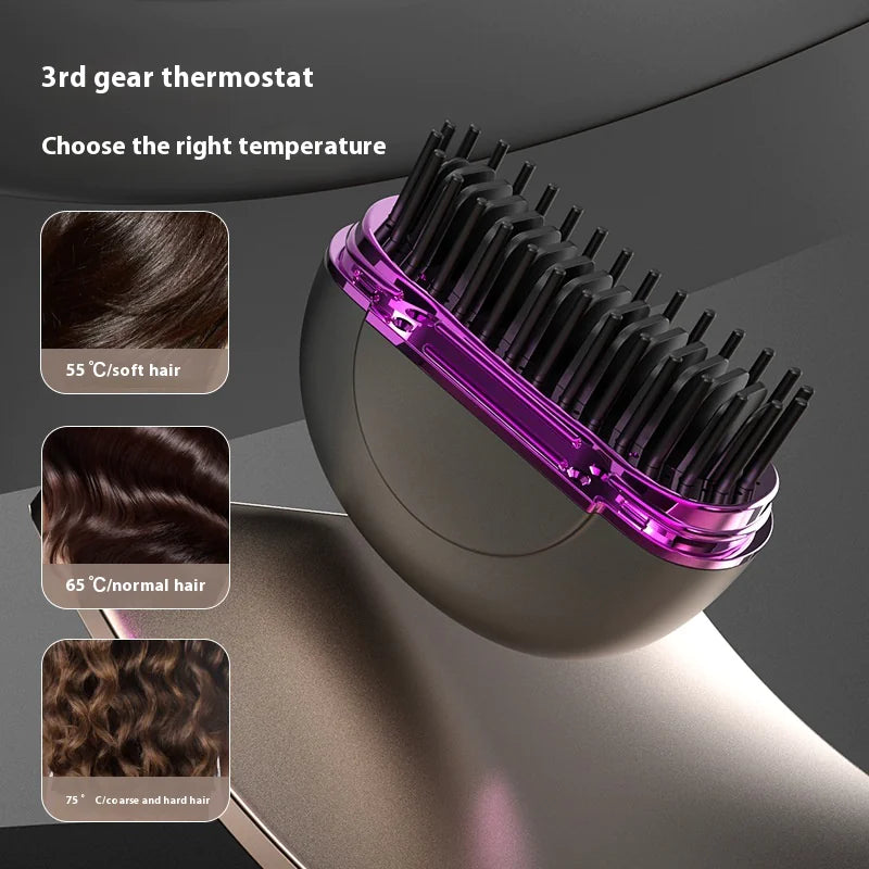 Portable mini ceramic hair straightener.