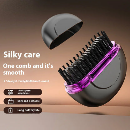 Portable mini ceramic hair straightener.